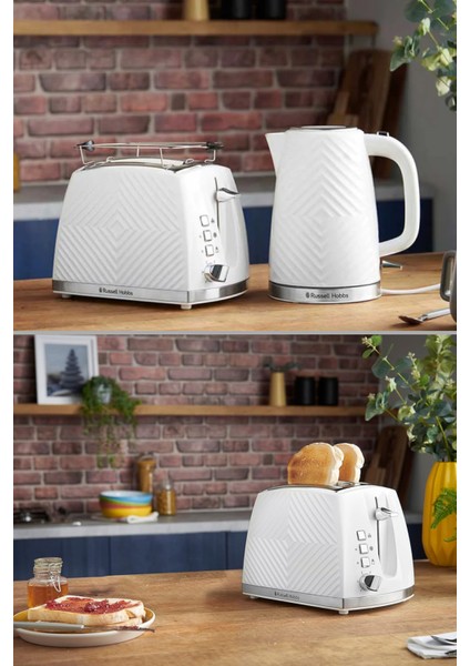 2 Dilim Ekmek Kızartma Makinesi, Beyaz, Pratik ve Şık Tasarım