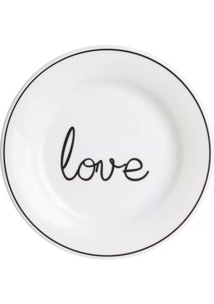 Beyaz 17 cm Tatlı Tabağı, Şık ve Şeffaf Seramik Servis Tabağı