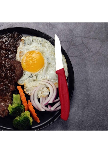 8cm Testere Ağızlı Kırmızı Çok Amaçlı Mutfak Bıçağı indirimleri