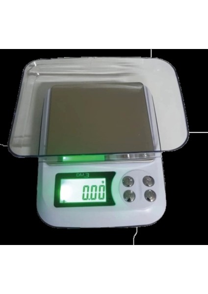 Dijital Hassas Laboratuvar ve Terazisi, 3 Kg, 0.1 G, Beyaz Renk