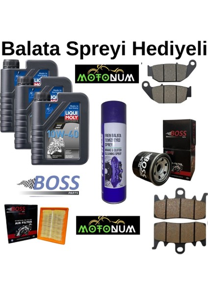 Cf Moto Sr 450 Ön Arka Fren Balata Takımı ve Bakım Seti Lıqui Moly Street