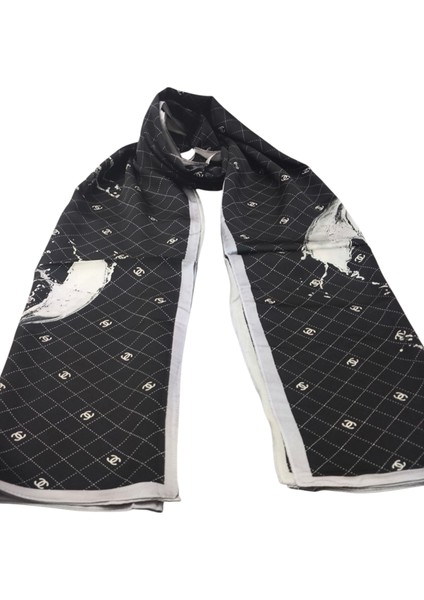 Ekose C Desen Vual Ipek Şal Siyah fiyatları
