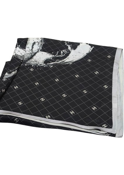 Ekose C Desen Vual Ipek Şal Siyah fırsatları