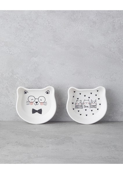 Seramik 2'li Kase Seti, 14 Cm, Şık ve Kullanışlı, Beyaz ve Yeşil Renkli fiyatları