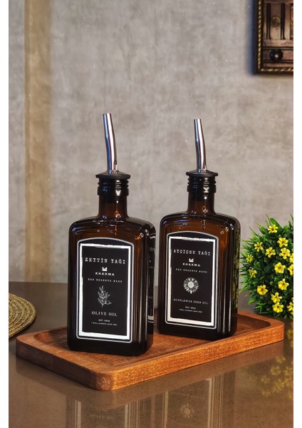 Ahşap Standlı Zeytinyağı ve Sirke Şişesi Seti, Şık Tasarım, Dayanıklı ve Kullanışlı fiyatları