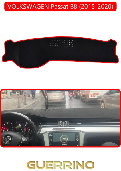 Volkswagen Passat B 8 (2015-2020)TORPİDO Koruma Halısı Kırmızı Kenar