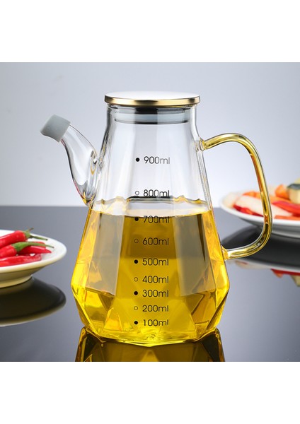 Cam Yağlık Sirkelik 900ML, Şık ve Dayanıklı Mutfak Aksesuarı