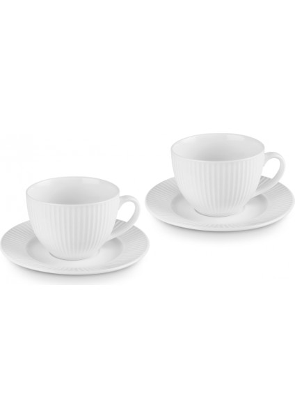 Iki Kişilik Beyaz Çay Fincanı 230 Ml, Şık ve Kullanışlı Set
