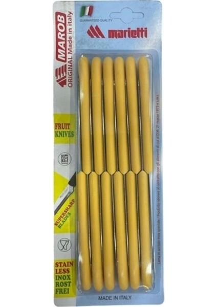 12'li Sarı Meyve Bıçağı Takımı, Şık ve Kullanışlı, Dayanıklı ve Pratik Kullanım
