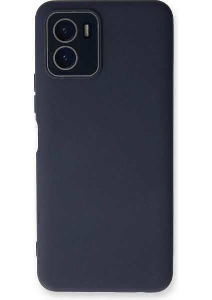 Vivo Y15S Kılıf Lansman Glass Kapak - Lacivert