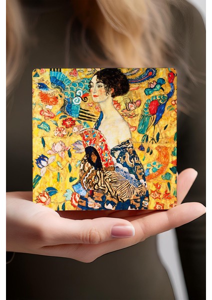 Sanat Temalı 4'lü Taş Bardak Altlığı Seti, Zarif ve Şık Dekorasyon Hediye fırsatları