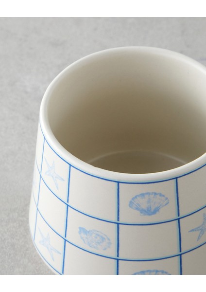 Mavi ve Ekru Renkli 340 ml Seramik Kupa, Şık ve Kullanışlı Tasarım modelleri