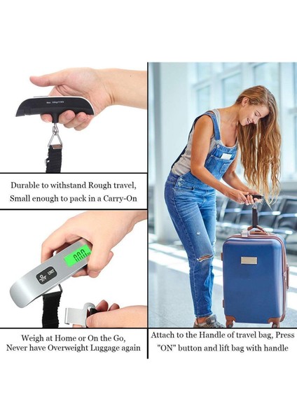 50KG Dijital Bagaj Terazisi, LCD Ekranlı, Hassas ve Seyahat Için Uygun fırsatları