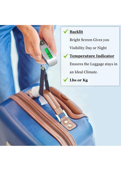 50KG Dijital Bagaj Terazisi, LCD Ekranlı, Hassas ve Seyahat Için Uygun indirimleri