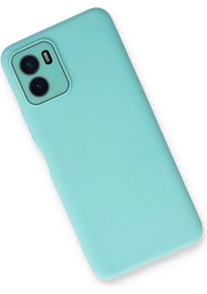 Vivo Y15S Kılıf Lansman Glass Kapak - Turkuaz modelleri