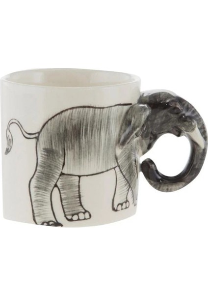 Gri Large Seramik Fincan, Şık ve Dayanıklı Tasarım, 1108927001