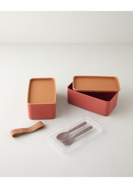 2 Katlı Turuncu Plastik Öğle Yemeği Kutusu 1l, Sağlam ve Hafif Tasarım modelleri