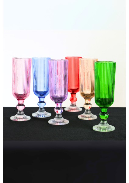 6 Renk Kristal Ayaklı Su ve Meşrubat Bardağı, Şık Sunum Için Ideal indirimleri