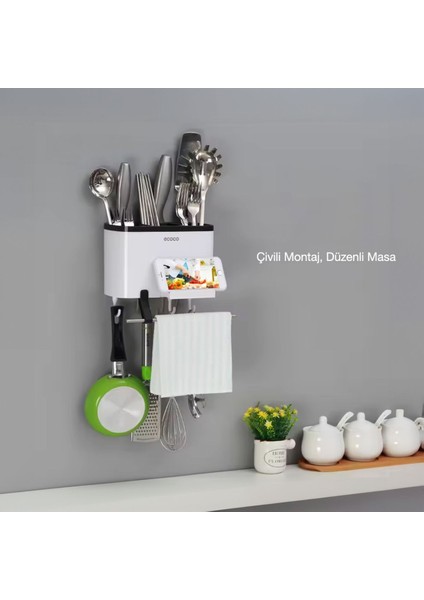 Beyaz Duvara Yapışkanlı Çatal Kaşık Bıçak Düzenleyici fiyatları