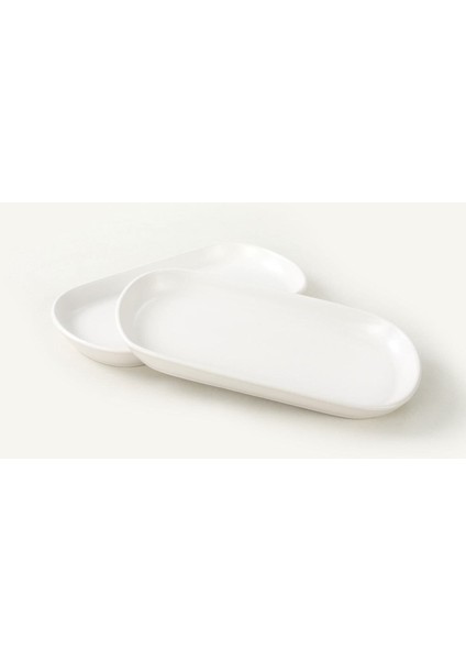 Beyaz Noyan Kayık Tabak 26 cm 2'li Set fiyatları