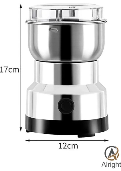 Mini Elektronik Kahve ve Baharat Öğütücü, Gümüş Renkli, Kompakt ve Kullanışlı fırsatları
