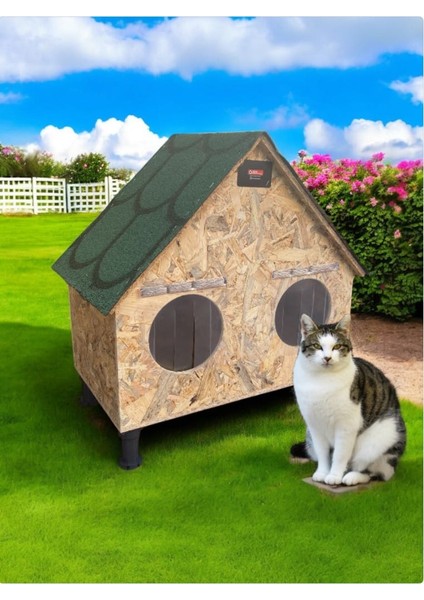 Kedi Evi Kedi Yuvası Su ve Isı Yalıtımlı Iki Bölmeli 2yetişkin Kedi Için fiyatları