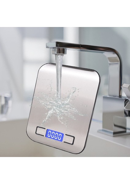 Hassas Dijital Mutfak Terazisi 5 kg Paslanmaz Çelik Pil Hediyeli fiyatları