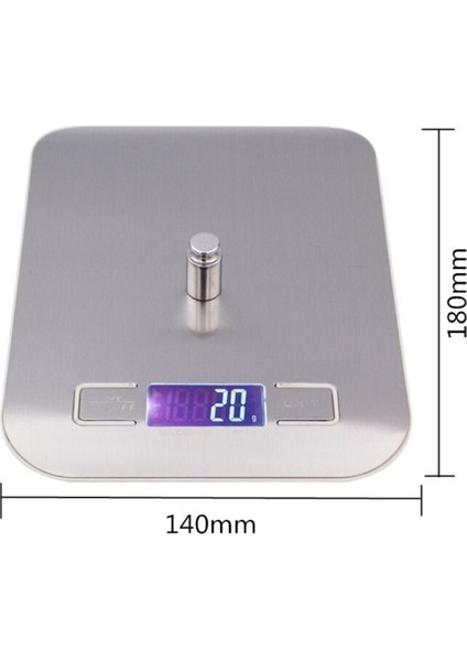Hassas Dijital Mutfak Terazisi 5 kg Paslanmaz Çelik Pil Hediyeli modelleri