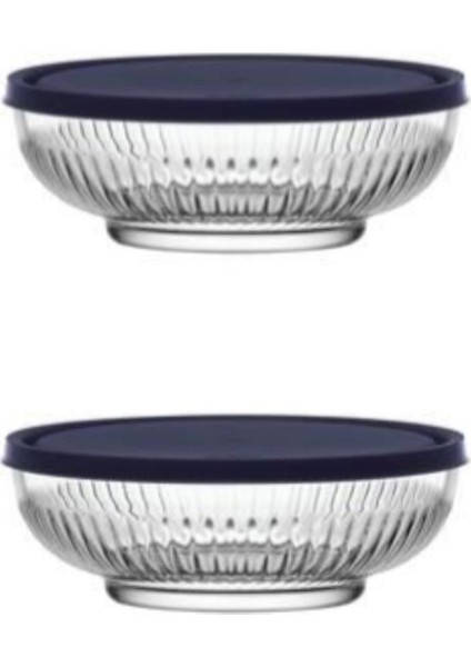 Lacivert Saklama Kabı 1500 Cc, 2'li Set, Şık ve Kullanışlı Mutfak Aksesuarı