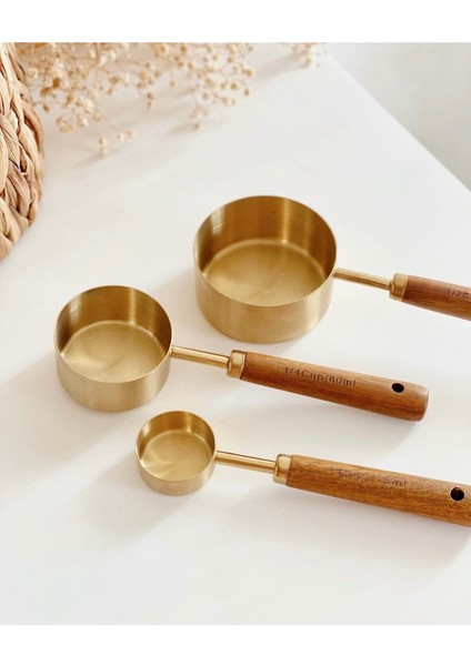 Kahverengi 3'lü Ölçü Kaşığı Seti, Pratik ve Şık Mutfak Gereci modelleri