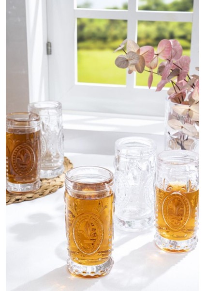 El Yapımı Beyaz Cam Bardak Seti, 4'lü, Zarif Tasarım modelleri