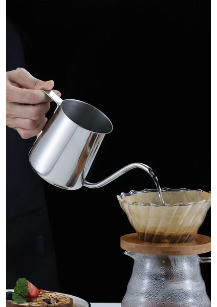 Çelik Ölçekli 350 ml Kahve Demleme ve Sıcak Su Ibriği, 7 Cup