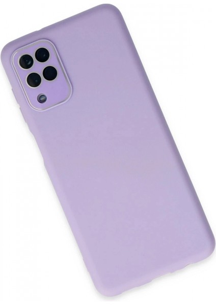 Samsung Galaxy A22 Kılıf Lansman Glass Kapak - Lila modelleri