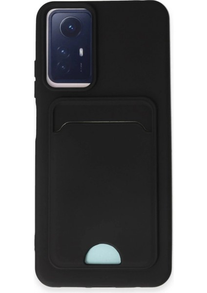 Xiaomi Redmi Note 12S Kılıf Kelvin Kartvizitli Silikon - Siyah
