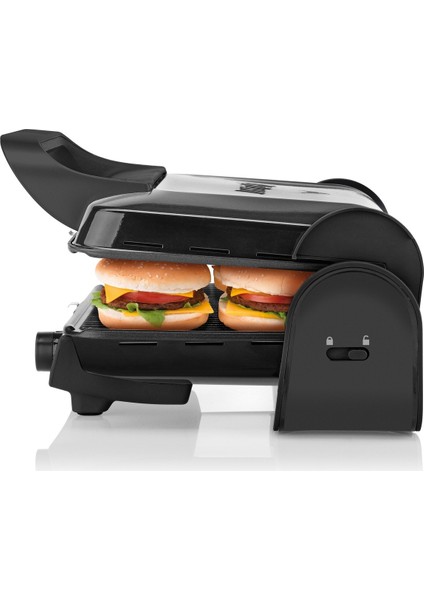 Yüksek Güçlü Siyah Panini Izgara ve Tost Makinesi AR2005 fırsatları