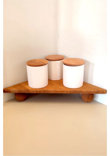 Ahşap Üçgen Köşe Organizeri, Sunumluk ve Dekorasyon Için Şık Tasarım fiyatları