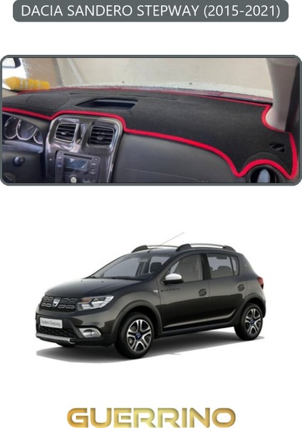 Dacıa Sandero Stepway 2015-2021TORPİDO Koruma Halısı Gri Kenar