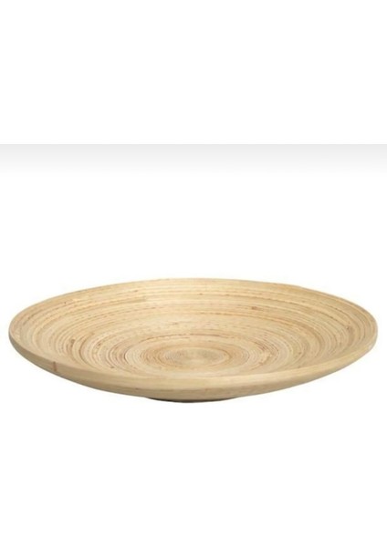 Bambu Dekoratif Tabak 30CM, Şık ve Doğal Tasarım, Bej Renk Seçeneği modelleri