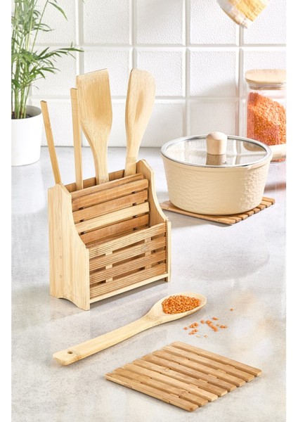 Bambu 9 Parça Kaşıklık Seti, Şık ve Kullanışlı Mutfak Düzenleyici fiyatları