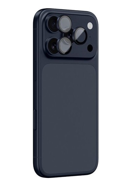 Apple iPhone 17 Pro Max Zebana KL10 Kamera Lens Koruma Camı Mavi