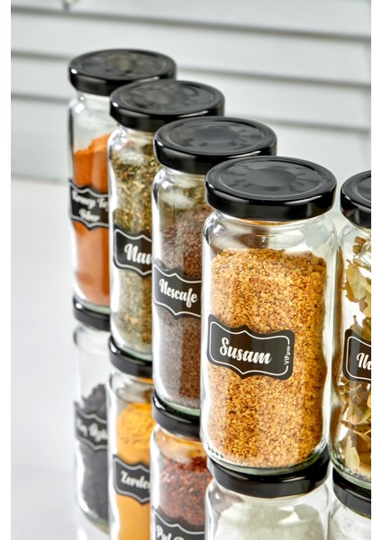 15 Parça Cam Baharat Kavanozu Seti, Metal Kapak ve Baharat Etiketi Hediyesi fırsatları