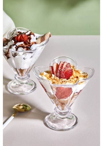 2'li Cam Kase Seti, Tatlı ve Dondurma Sunumu Için Şık ve Dayanıklı Tasarım fiyatları