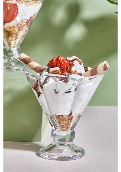 2'li Cam Kase Seti, Tatlı ve Dondurma Sunumu Için Şık ve Dayanıklı Tasarım modelleri