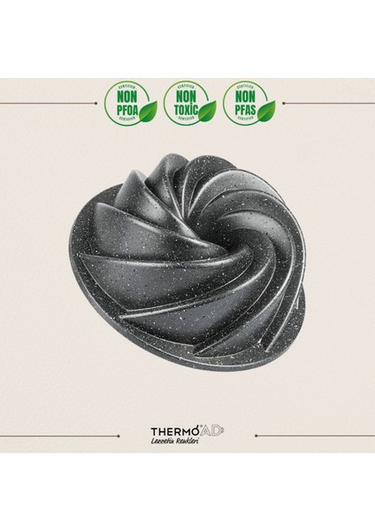 Gri Rüzgar Gülü Kek Kalıbı 24CM, Şık ve Dayanıklı Mutfak Gereci