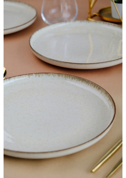 Tarçın Renkli 24CM Modüler Servis Tabağı Seti, 2'li fiyatları