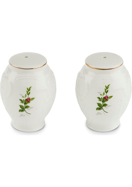 Vintage Rose 7 cm Tuzluk Biberlik Seti, Şık ve Zarif Tasarım
