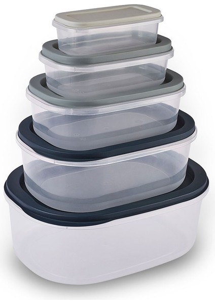 5'li Gri Saklama Kabı Seti, Pratik ve Şık Mutfak Düzeni Için fiyatları