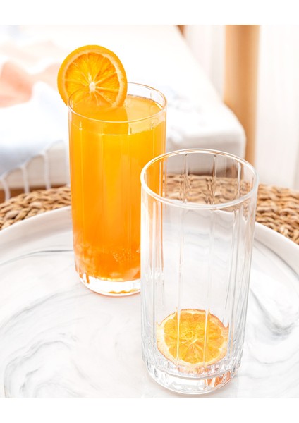 4'lü Şeffaf Meşrubat Bardağı Seti, Şık ve Kullanışlı Ev Aksesuarı