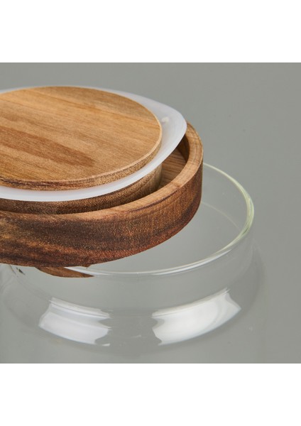 Şeffaf ve Kahverengili Kapaklı Cam Kavanoz, 700 Ml, Şık ve Kullanışlı Saklama Çözümü modelleri