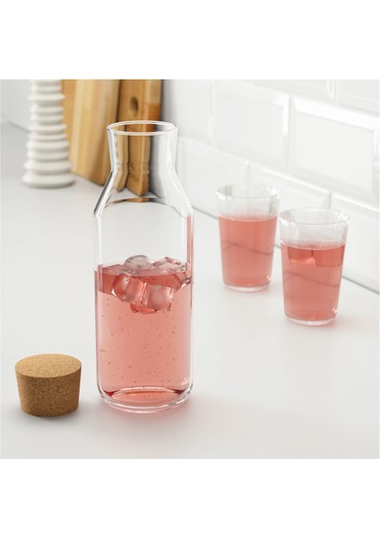 Turuncu 1 Litre Mantar Kapaklı Su Sürahisi, 27 cm Yükseklik fiyatları